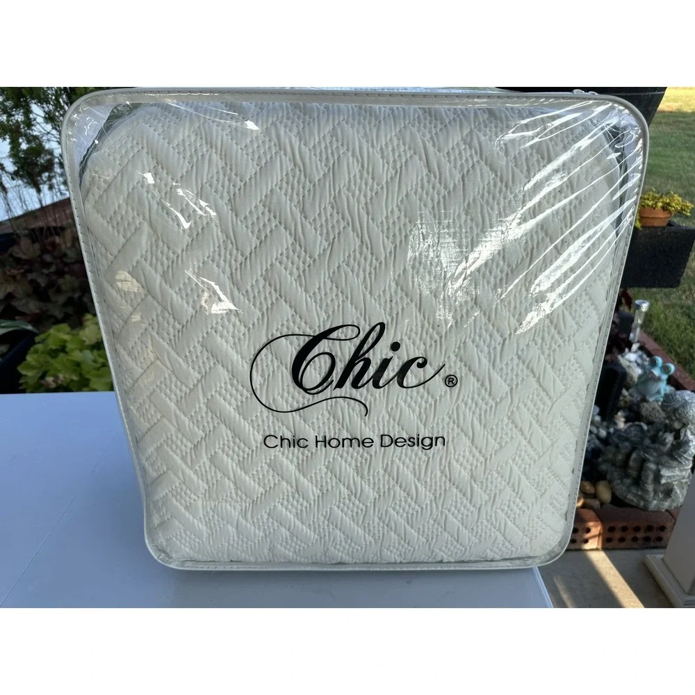 ⚡️ New Chic Home‎ Ora Comforter Set 3 Pieces color Beige over Size King